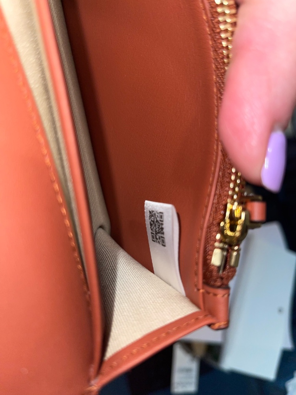 MCM Diamond Chain Wallet in Calfskin Large in Brown NWT full inclusion - Picture 5 of 11